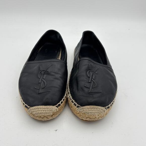 YSL Saint Laurent Logo Leather Espadrille Shoes Men\'s 43 US 10 main image 7